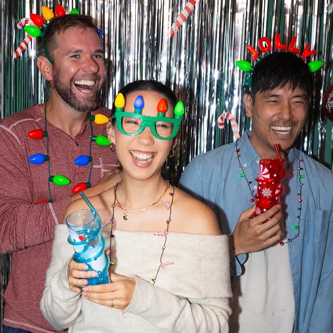 Light Up Party Wearables Set – LED Necklaces & Headbands, 3 Light Modes - Image 5