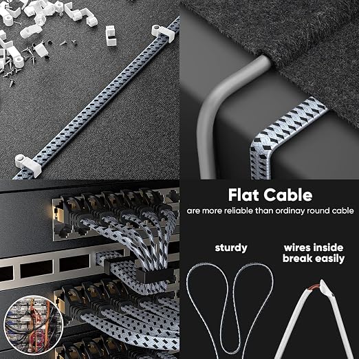 ARISKEEN Cat 8 Ethernet Cable 175 FT, 40Gbps 2000Mhz High Speed Cat8 Network - Image 4