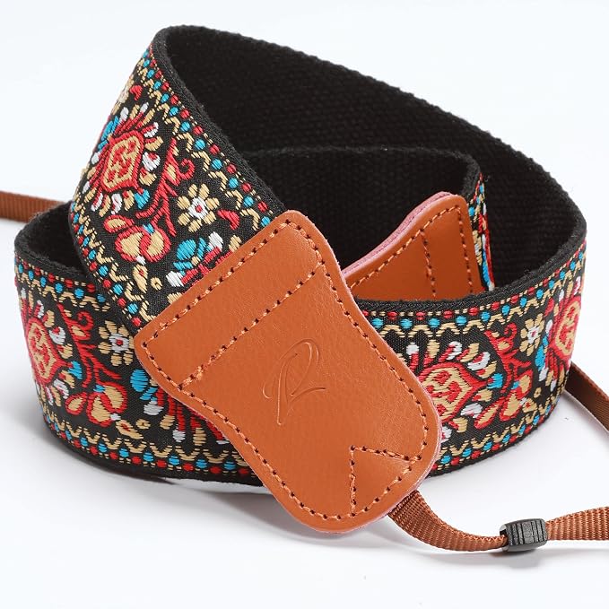 Padwa Lifestyle Red Vintage Embroidered Camera Strap - Image 7