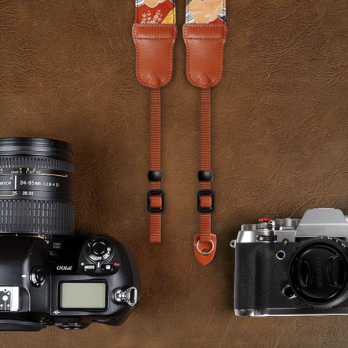 Padwa Lifestyle Japanese Art Style Brown Camera Strap - Image 6