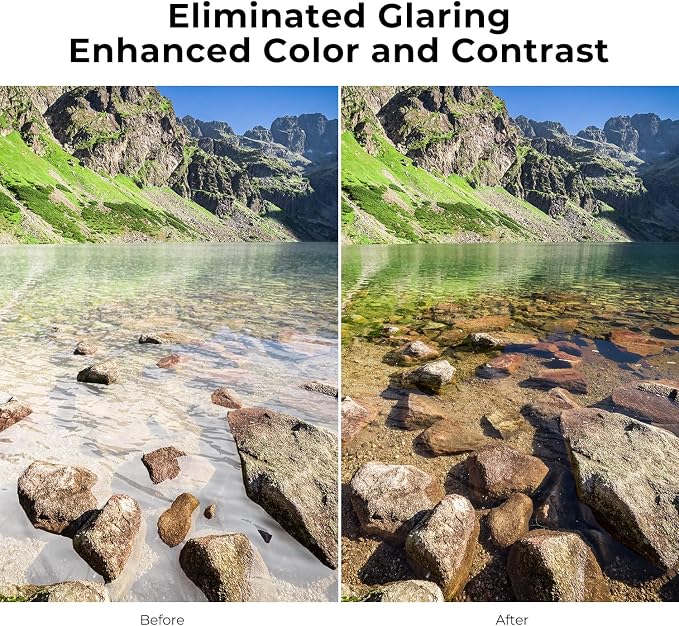 K&F CONCEPT 72mm Circular Polarizer Filter Ultra-Slim 18 Multi-Coated Optical - Image 5