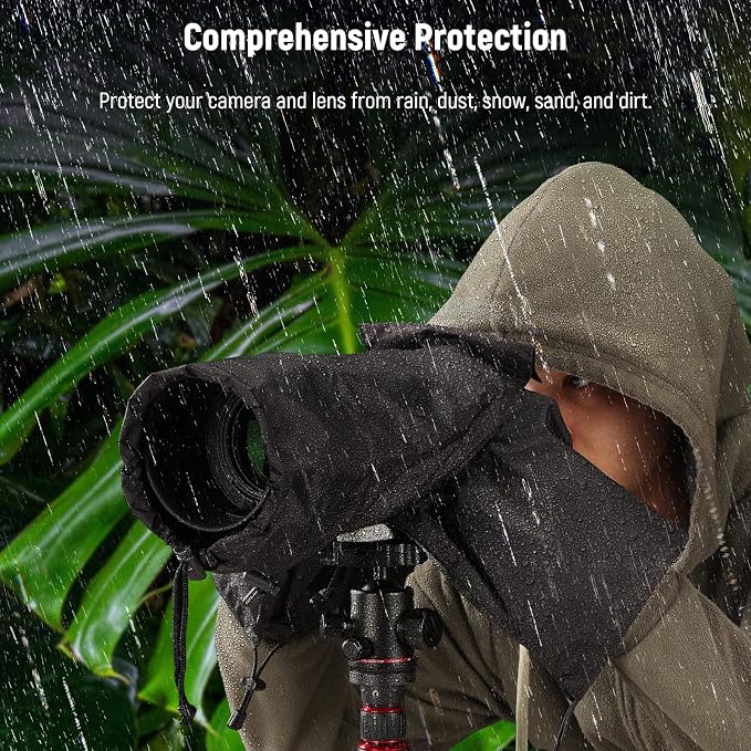 NEEWER Camera Rain Cover, Small Size Durable Nylon Raincoat Compatible - Image 8