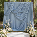 50ft x 15ft Dusty Blue Backdrop Curtains by CO-AVE