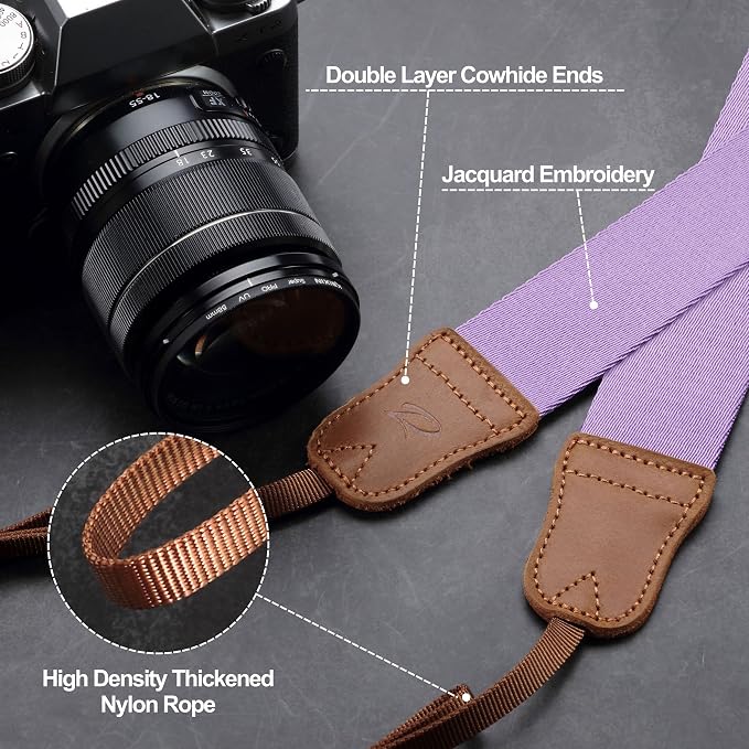 Padwa Lifestyle Light Purple Camera Strap - Image 5