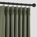Memory Trained Pinch Pleated Curtains 96 Inches Long, Linen Pinch Pleat Sheer by ANRODUO