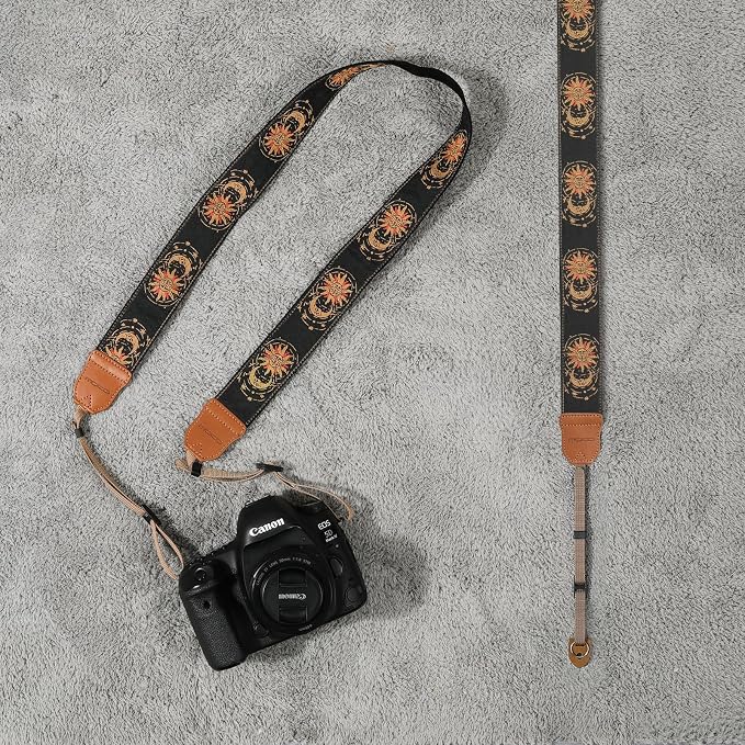 MoKo Camera Strap, Cotton Vintage Embroidered Camera Strap, Adjustable Neck & - Image 7