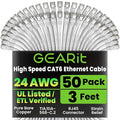 GEARit Cat 6 Ethernet Cable Cat6 Network Patch, Snagless Cord, Internet by GEARit