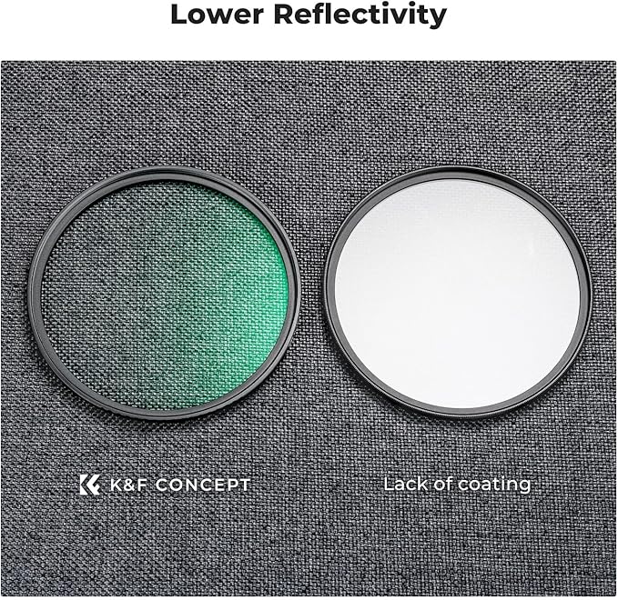 K&F CONCEPT 52mm Black Diffusion 1/4 & 1/8 Filters Kit Mist Cinematic Effect - Image 6