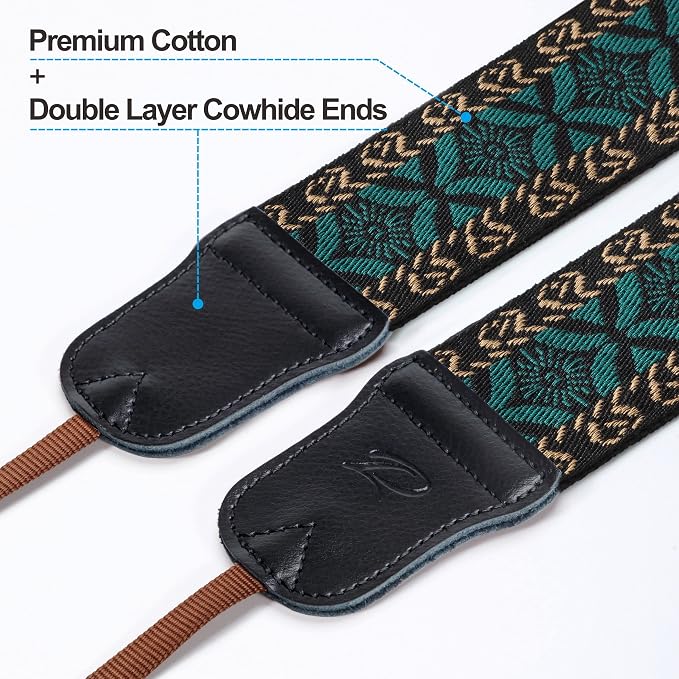 Padwa Lifestyle Mystic Green Embroidered Camera Strap - Image 2