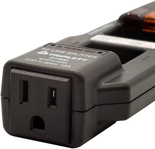 Triplett ET200 AC Line Splitter and GFCI Outlet/Receptacle Tester - Image 8
