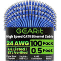 GEARit Cat 6 Patch Cables 0.5 ft Blue by GEARit
