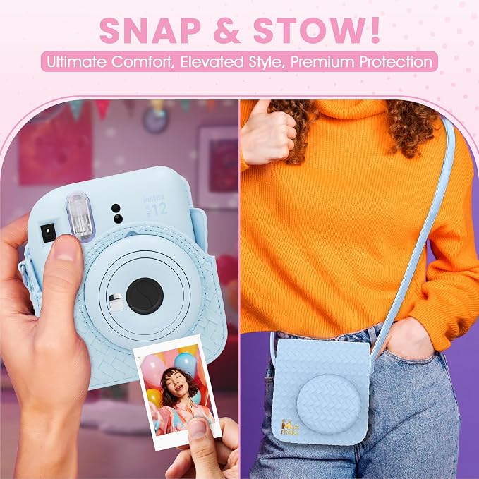 Fujifilm Instax Mini 12 Instant Camera Pastel Blue + Minimate Custom Designed - Image 4