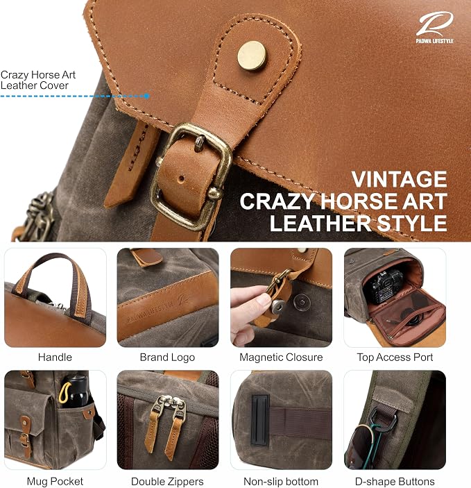 Padwa Lifestyle Coffee Camera Backpack - Image 8