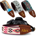 Art Tribute Custom Camera Strap Orange Rhombus by ArtTribute