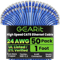 GEARit Cat 6 Ethernet Patch Cable 1 ft Blue by GEARit