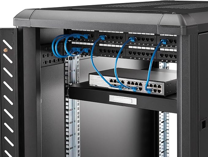 StarTech.com 1U Sliding Server Rack Mount Keyboard Shelf Tray, 22in Deep Steel - Image 5