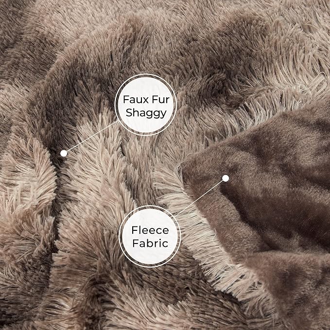 Tuddrom Decorative Extra Soft Faux Fur Throw Blanket, Solid Reversible Fuzzy - Image 7
