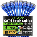 GEARit Cat 6 Ethernet Patch Cable 6 ft Blue by GEARit