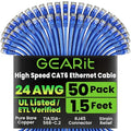 GEARit Cat 6 Ethernet Patch Cable 1.5 ft Blue by GEARit