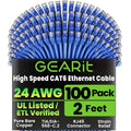 GEARit Cat 6 Patch Cables 2 ft Blue by GEARit