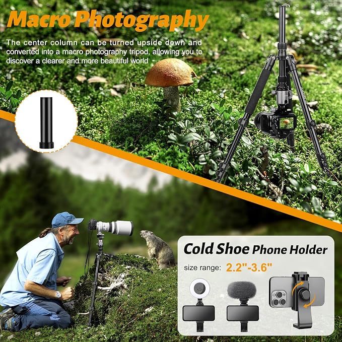 JOILCAN Tripod for Camera, Heavy Duty Travel Tripods for Spotting Scope - Image 7