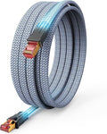 Snowkids Cat 8 Ethernet Cable 65 FT, Braided Heavy Duty High Speed by Snowkids
