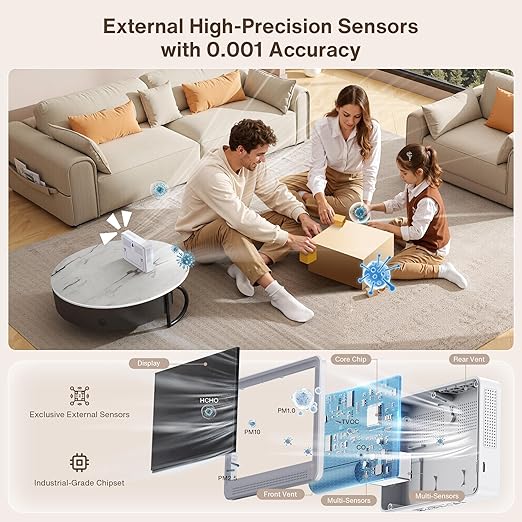 Professional 16 in 1 Air Quality Monitor Indoor 10h Battery & 5.5" Display 9 - Image 4