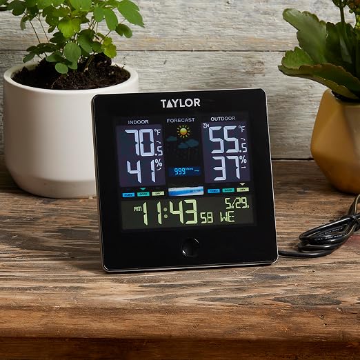 Taylor Digital Wireless Deluxe Indoor Outdoor Thermometer, Weather Station - Image 5