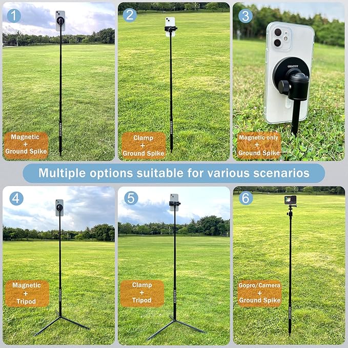 Monopod and Tripod Selfie Stick to Record Golf Swing - Image 3