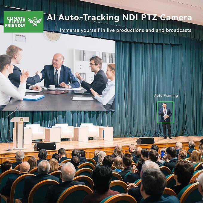 Tenveo NDI PTZ Camera AI Auto Tracking SDI/HDMI/USB3.0/LAN 30X Optical+ 8X - Image 3