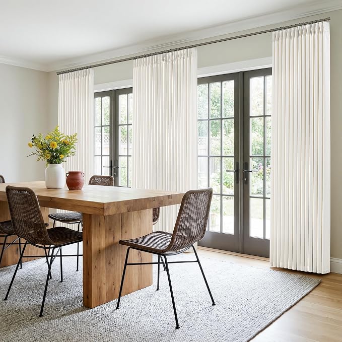 Pinch Pleat Linen Extra Long 126 Inch Curtains 4 Panels Set Ivory Cream Memory - Image 7
