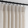 Memory Trained Pinch Pleated Curtains 100 Inches Long, Viral Linen Pinch Pleat by ANRODUO