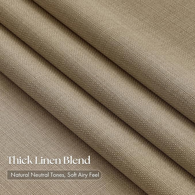Pinch Pleated Dark Flax Curtains 90 Inches Long - Image 2