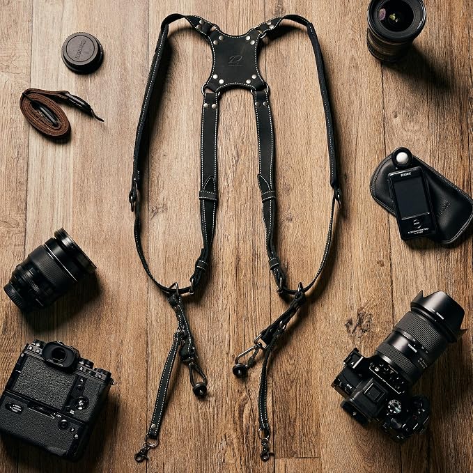 Padwa Lifestyle Black Frosted Dual Camera Harness Strap - Image 8