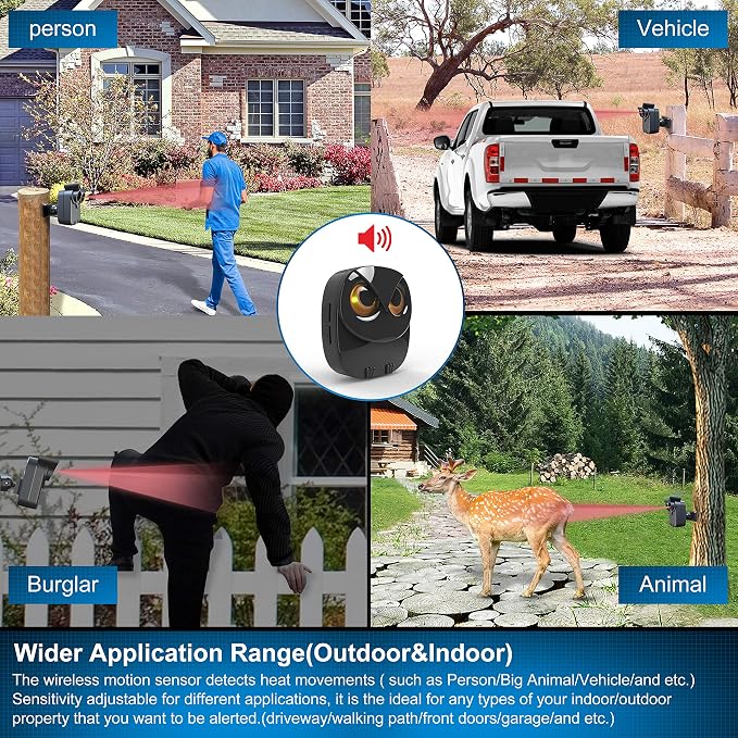 1/2 Mile Long Range Wireless Driveway Alarm Outdoor Weather Resistant Motion - Image 2
